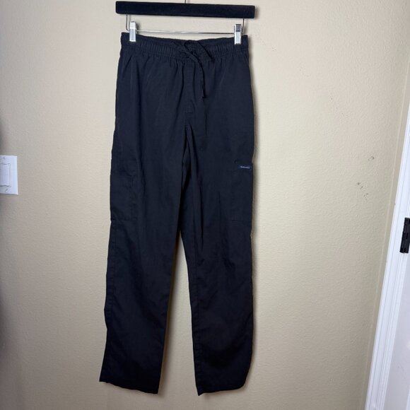 Dagacci Straight Wide Leg Black Scrubs Pants Size Small - Picture 2 of 9